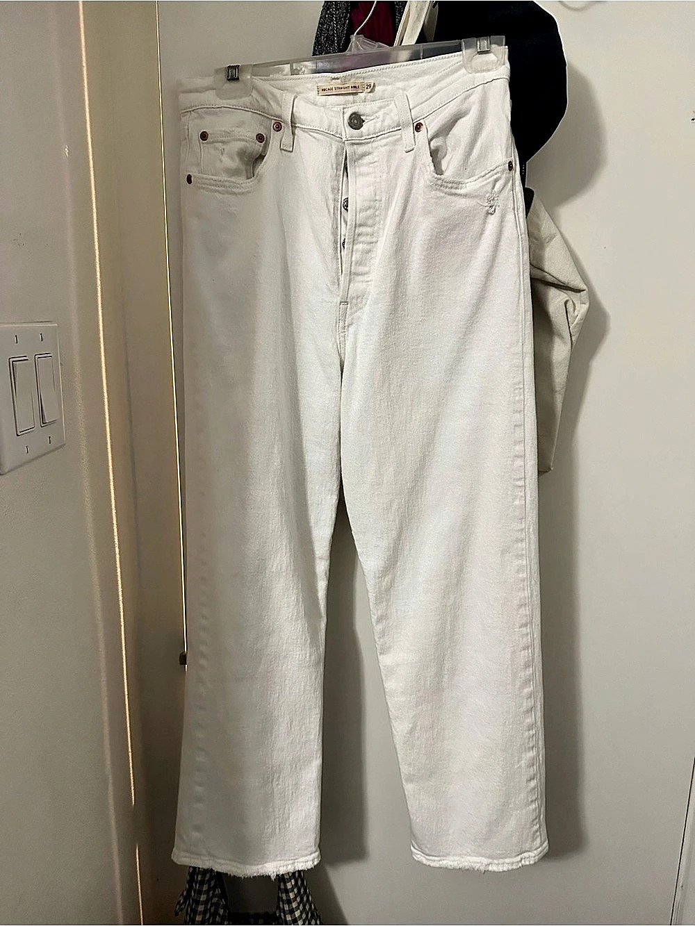 Levi's Ribcage Straight Ankle Women's Jeans White Waist 29